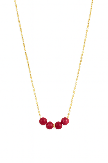 Crimson Heart Necklace - Ruby