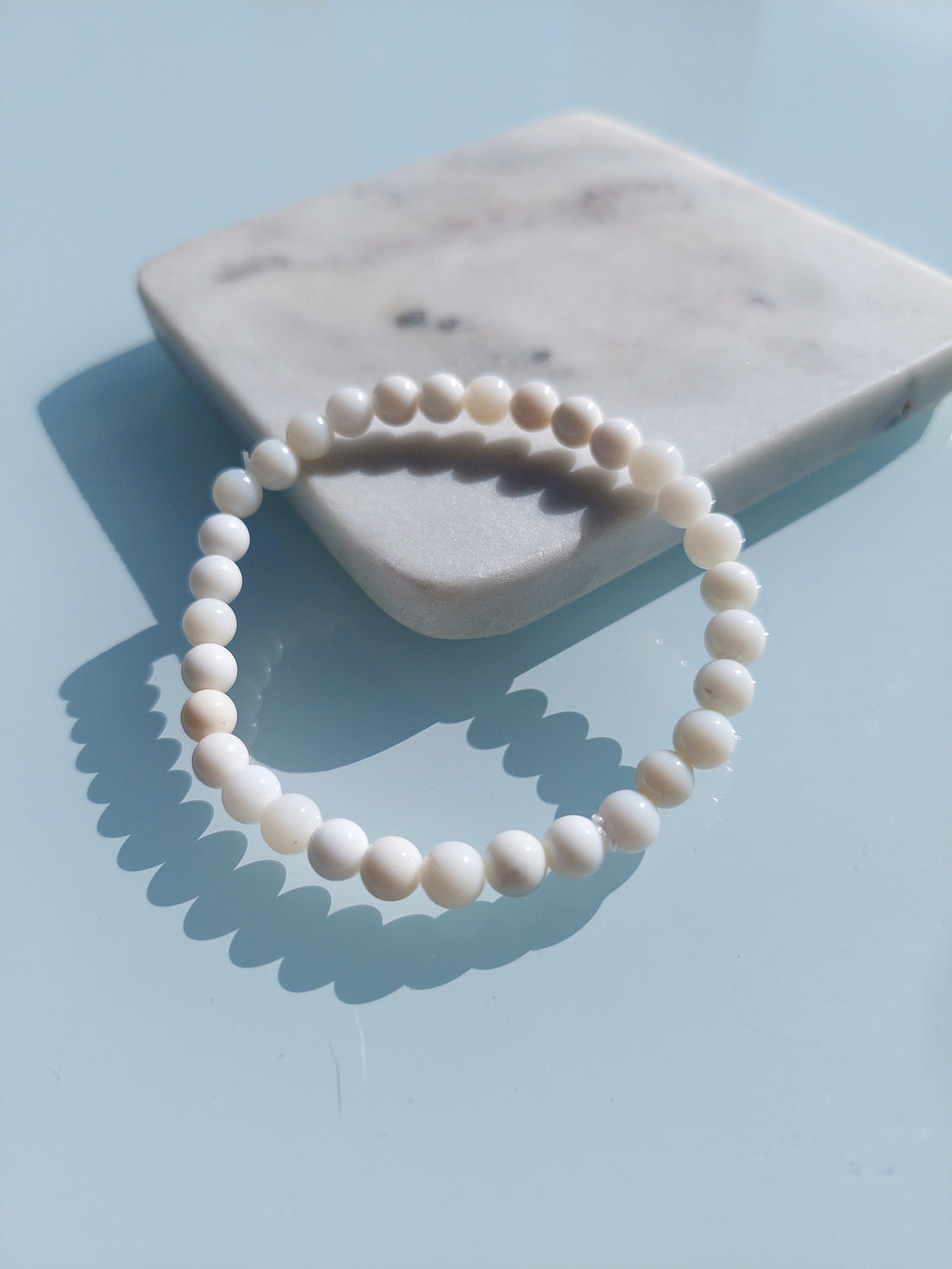 Bracelet - White Agate Stone