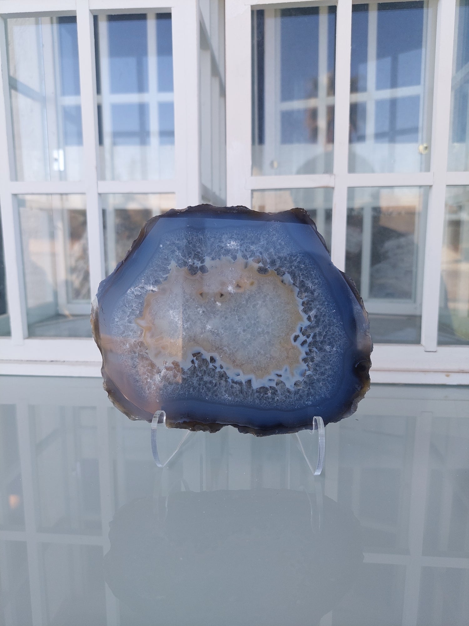 Decor - Brown/Blue Agate Stone – Domenika