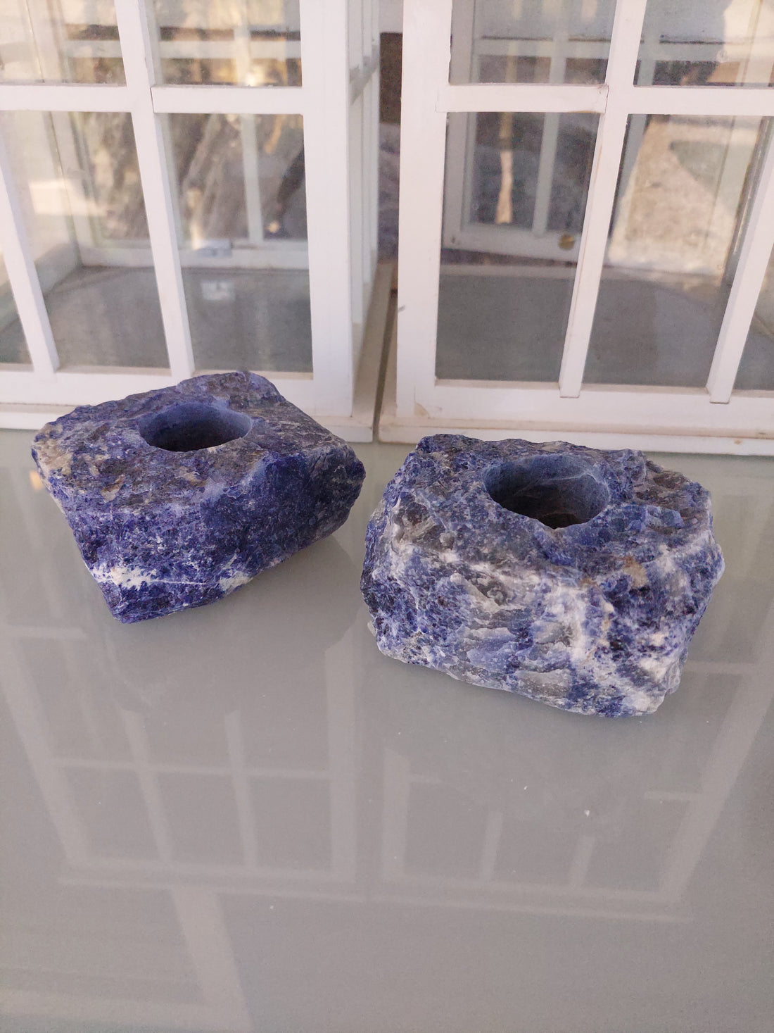 Candle Holder Blue Sodalite