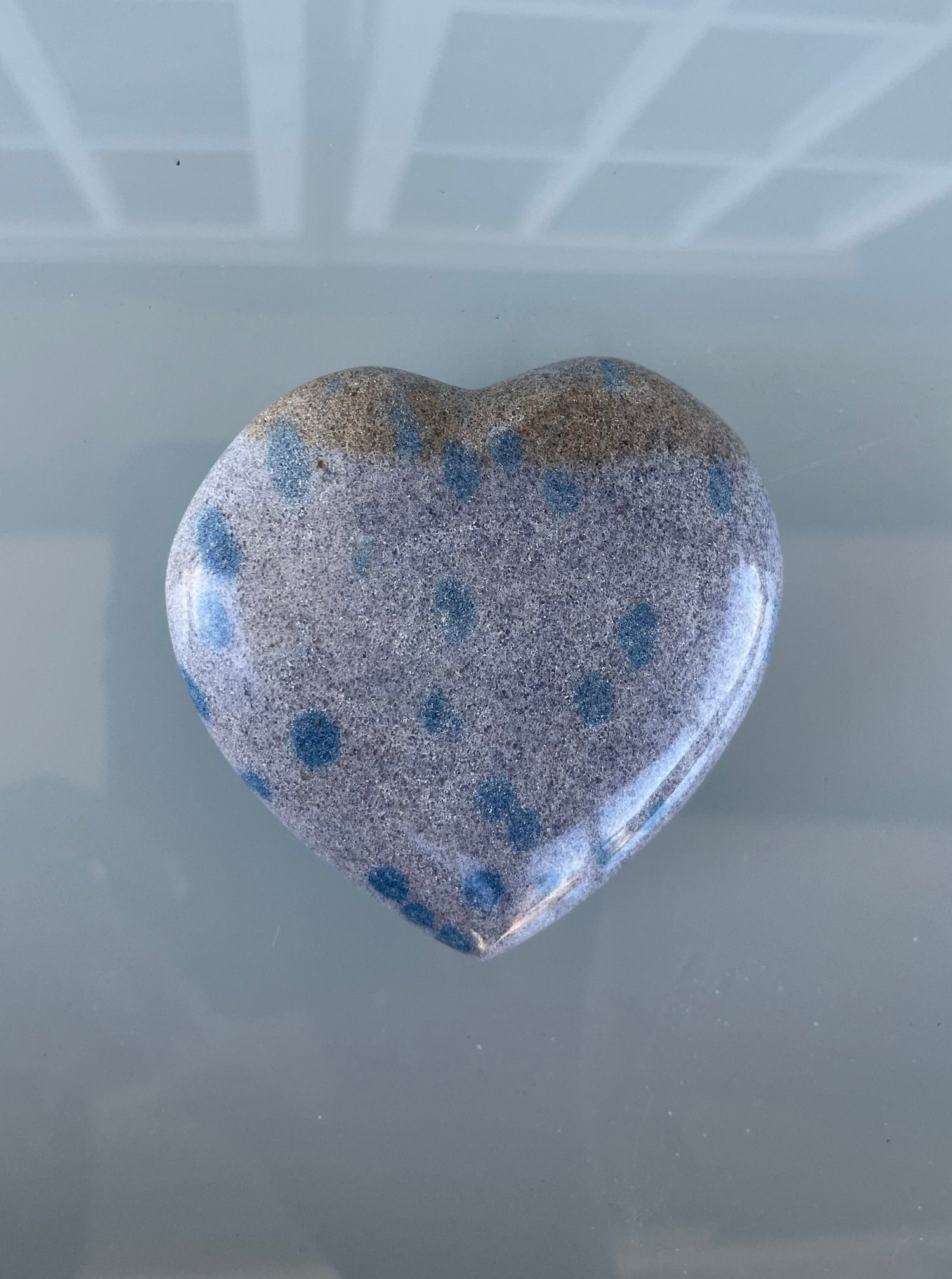 Decor - Blue Jasper Azurite Stone - Heart