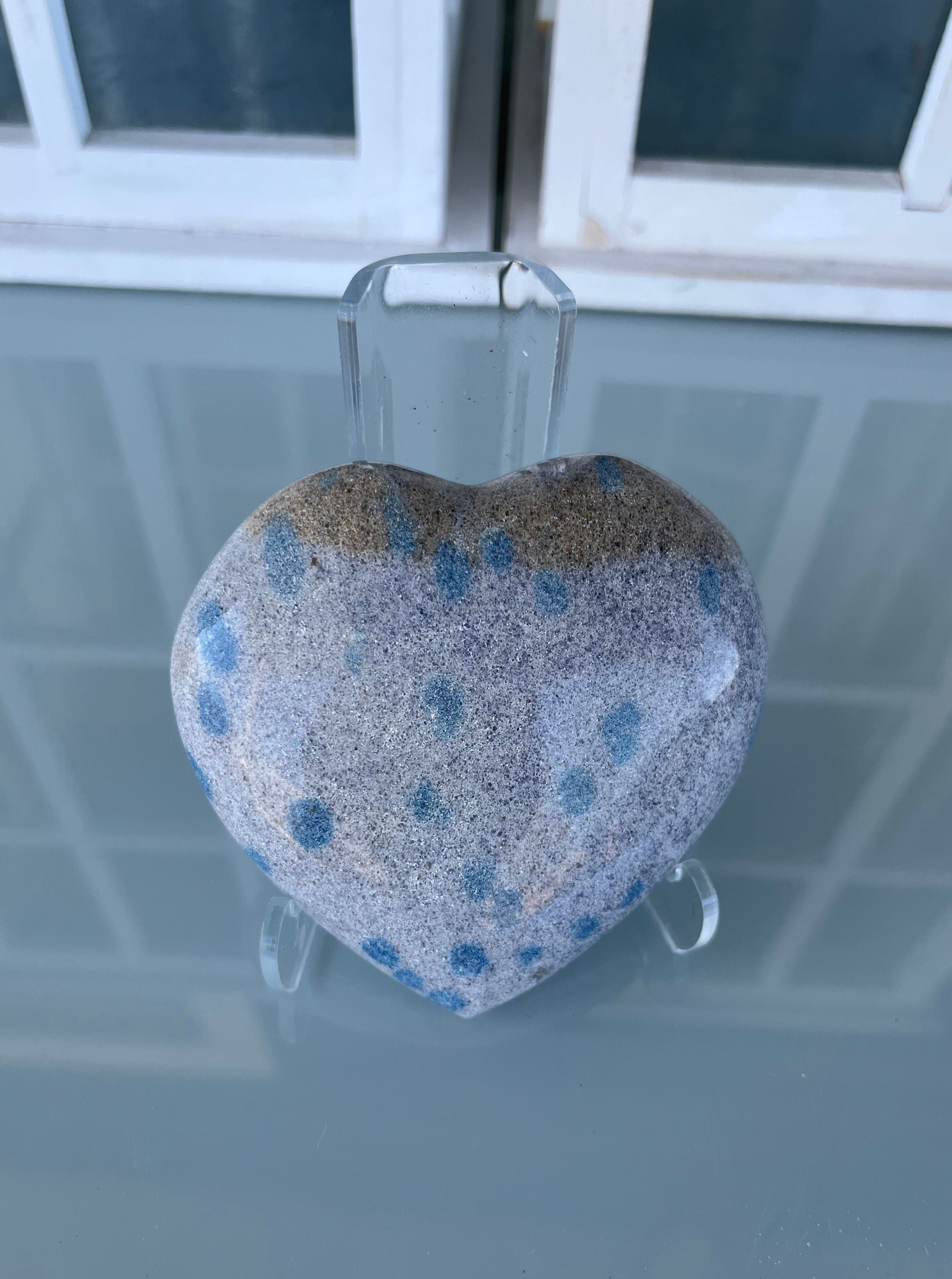 Decor - Blue Jasper Azurite Stone - Heart