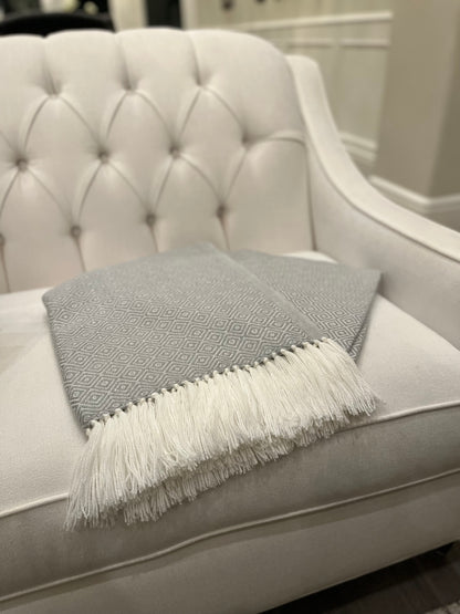 Alpaca Throw Blanket Grey Munay - Domenika