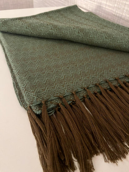 Alpaca Throw Blanket Light Green Kusi 60% - Domenika