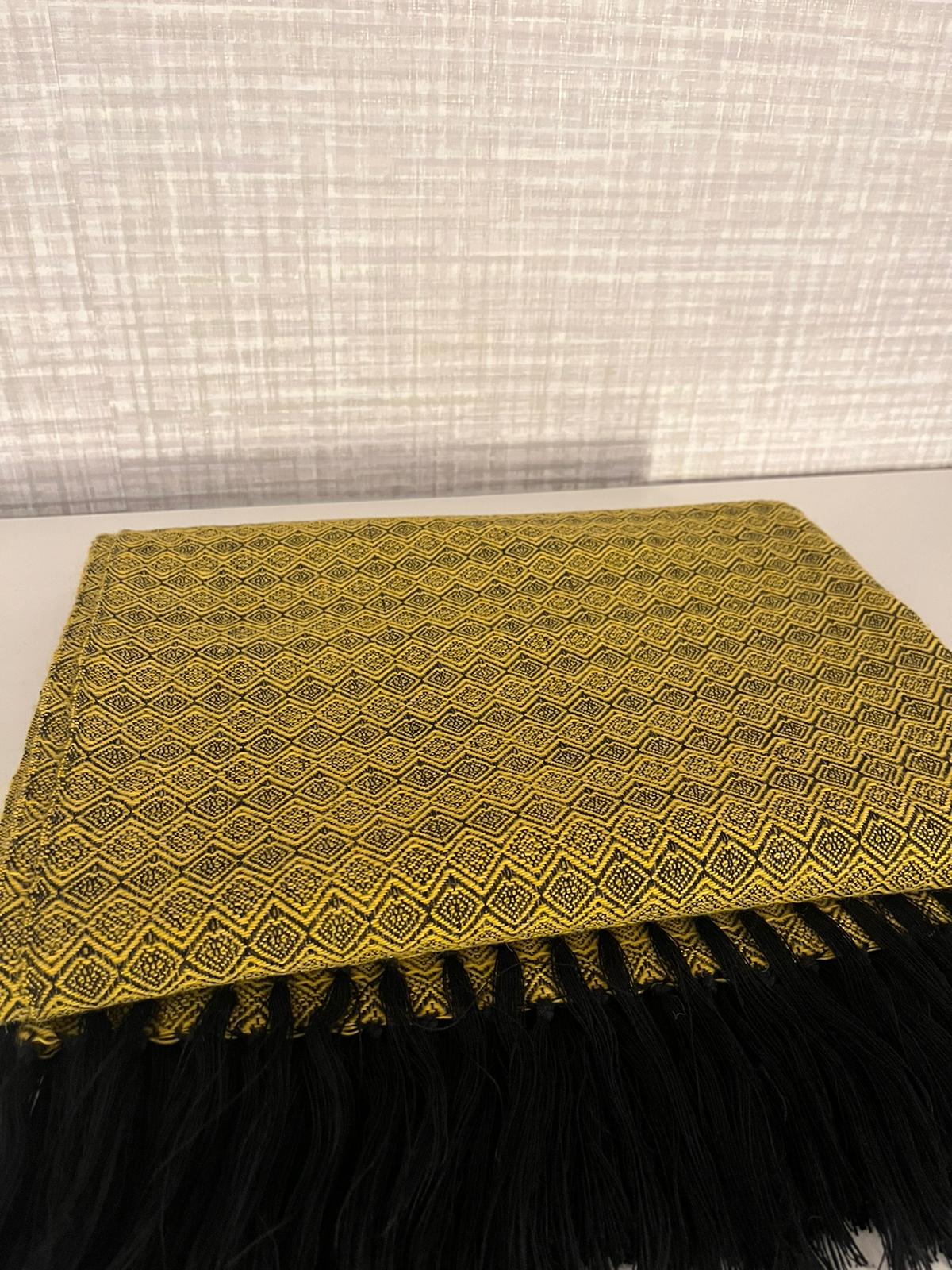 Alpaca Throw Blanket Yellow Kusi 60% - Domenika