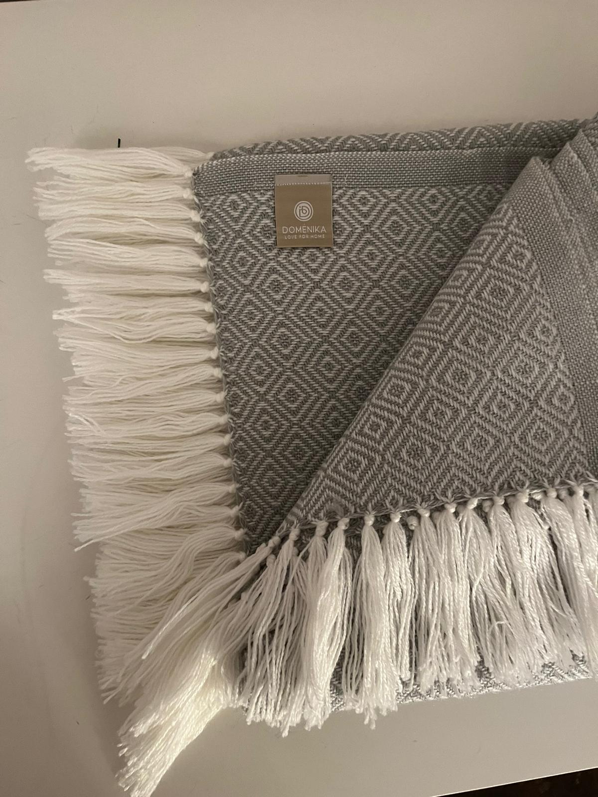 Alpaca Throw Blanket Grey Munay - Domenika