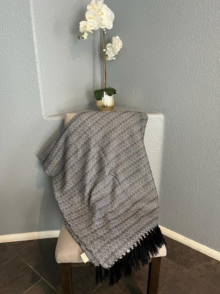 Alpaca Throw Blanket Grey Kusi 60% - Domenika