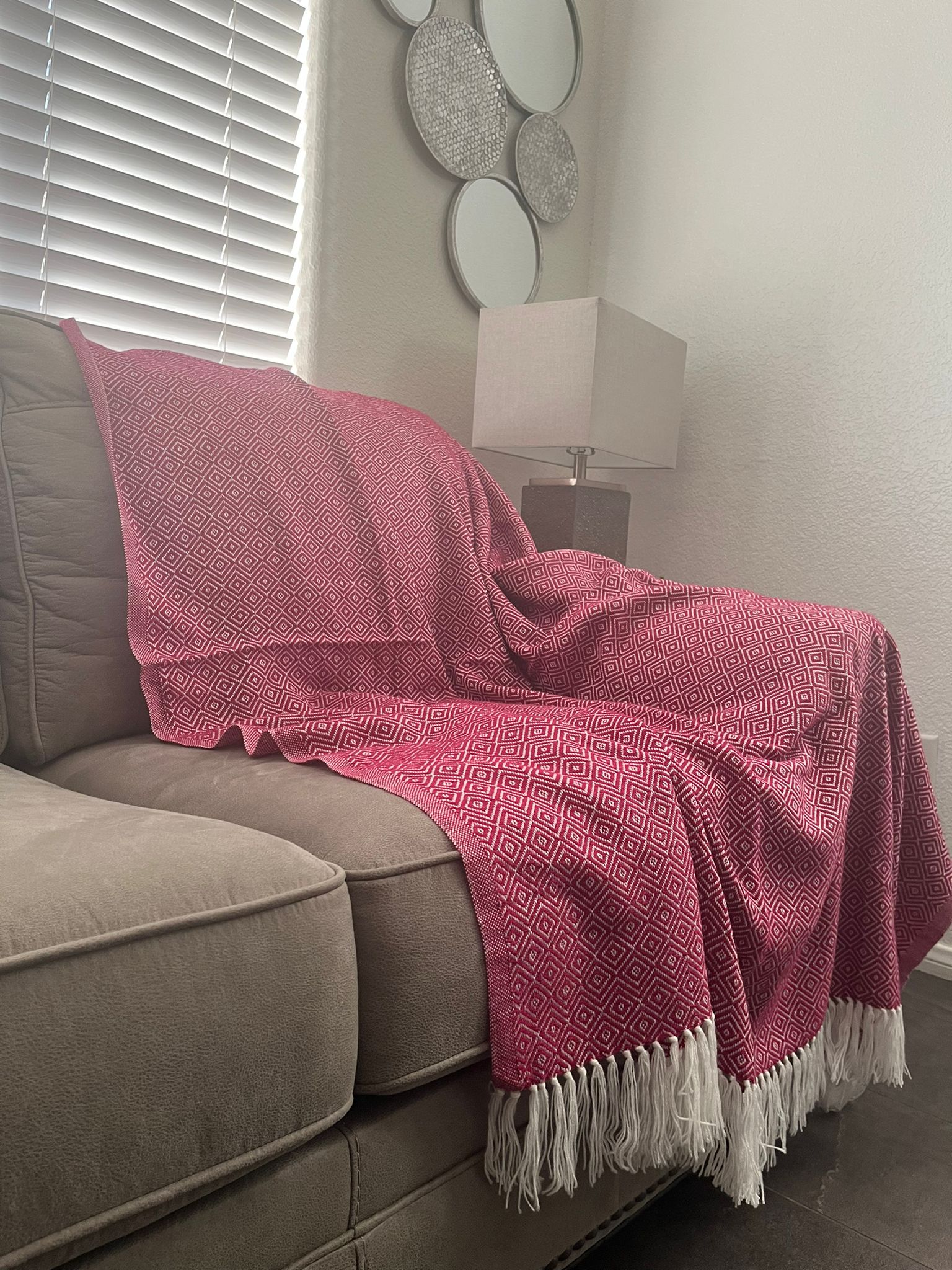 Alpaca Throw Blanket Rose Munay - Domenika